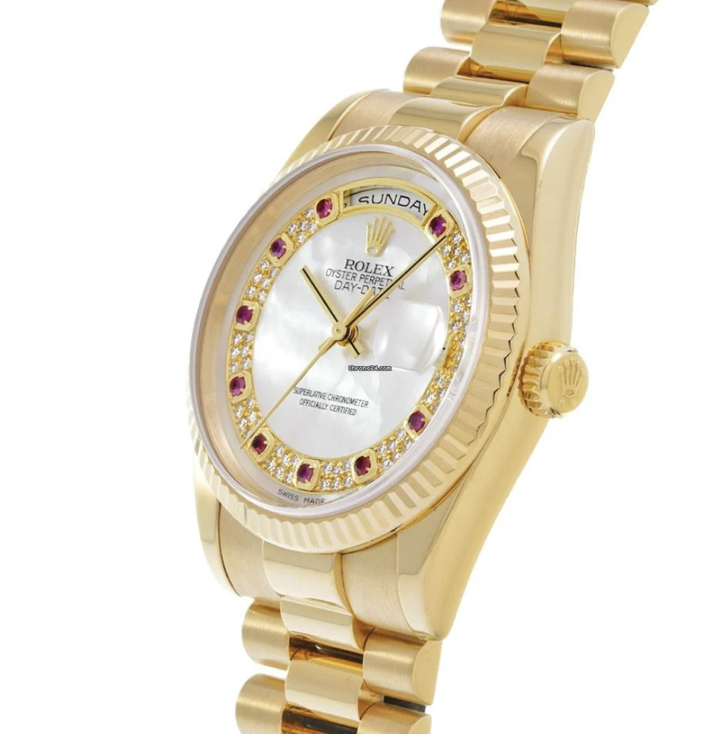 Rolex Day-Date Yellow Gold White Dial 36mm 2003