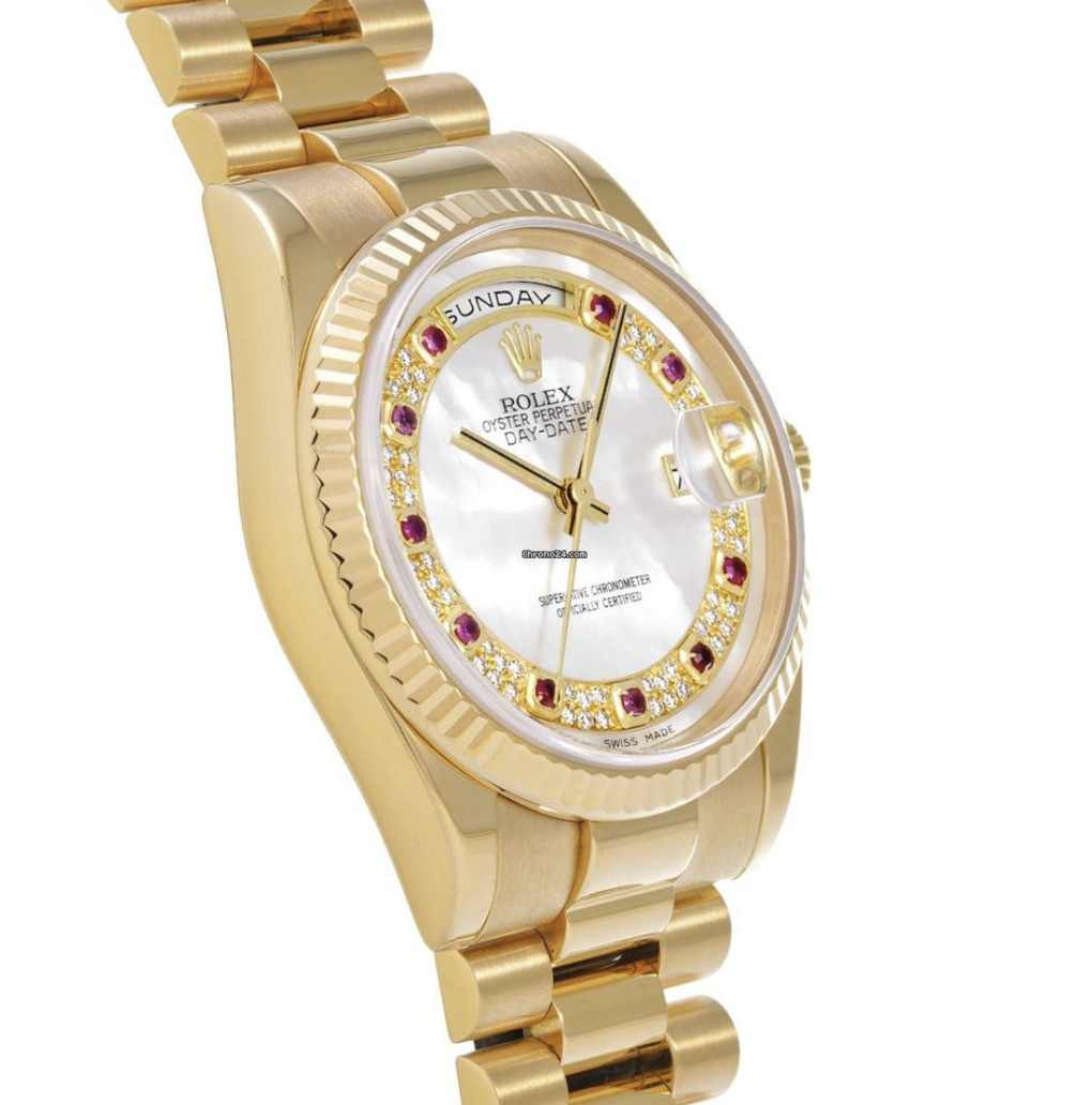 Rolex Day-Date Yellow Gold White Dial 36mm 2003