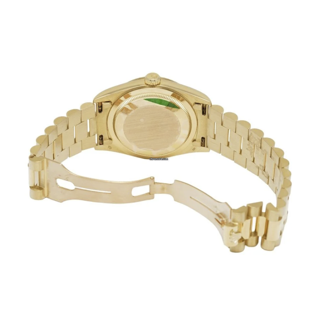 Rolex Day-Date Yellow Gold Diamond Gold Dial 36mm 1990