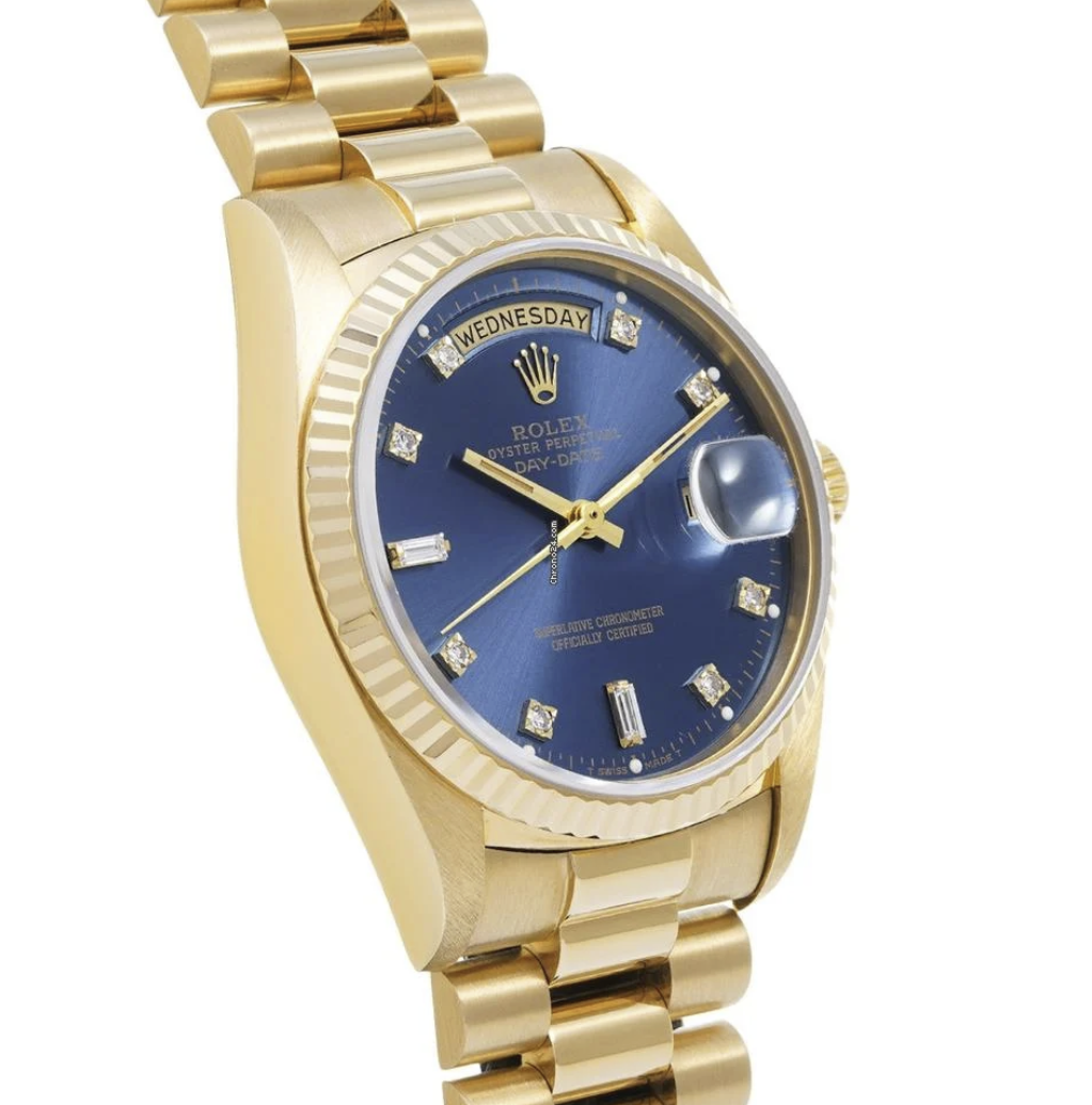 Screenshot 2026-02-27 at 12.15.58 AM Rolex Day-Date Yellow Gold Blue Dial 36mm 1983