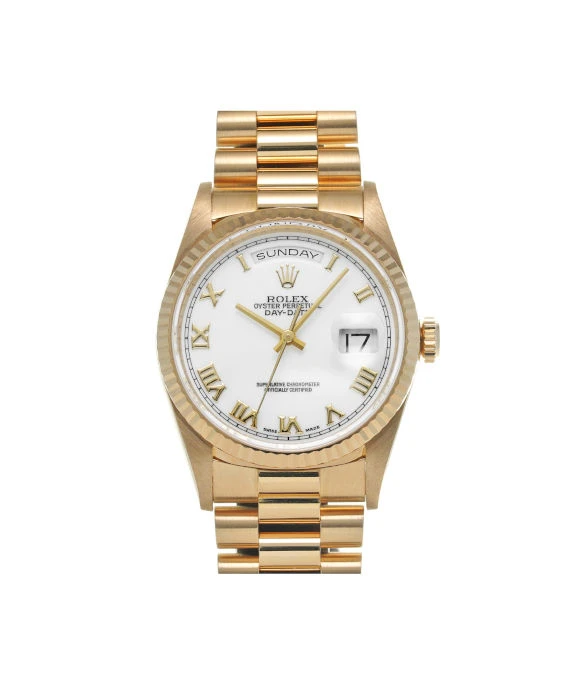 Rolex Day-Date Yellow Gold White Dial 36mm 1996