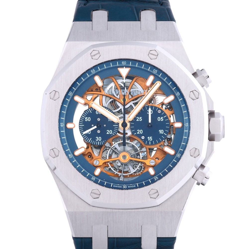 w216553-1 Royal Oak Tourbillon Chronograph Open work Platinum 44mm