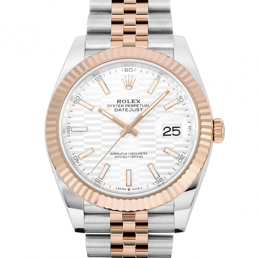 Rolex Datejust Two Tone Rose Gold White Dial 41mm 2023