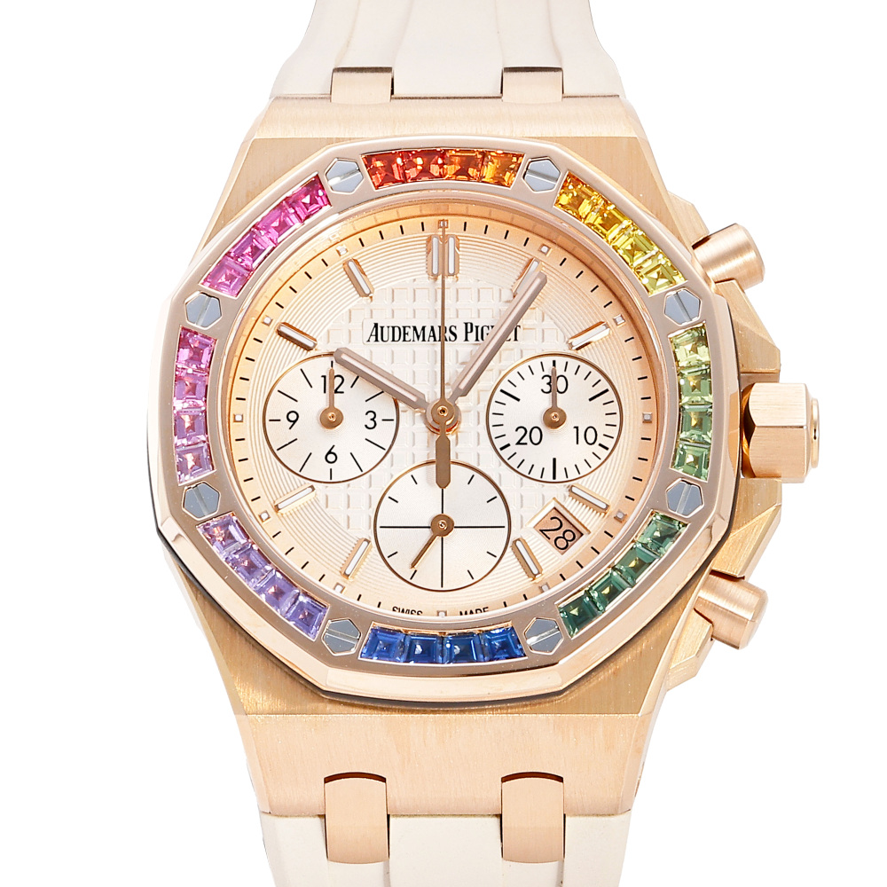 Royal Oak Offshore Chronograph Boutique limited model Rose gold Rainbow 37mm