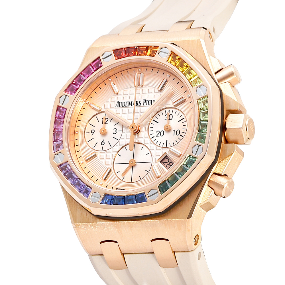 w239765-3 Royal Oak Offshore Chronograph Boutique limited model Rose gold Rainbow 37mm