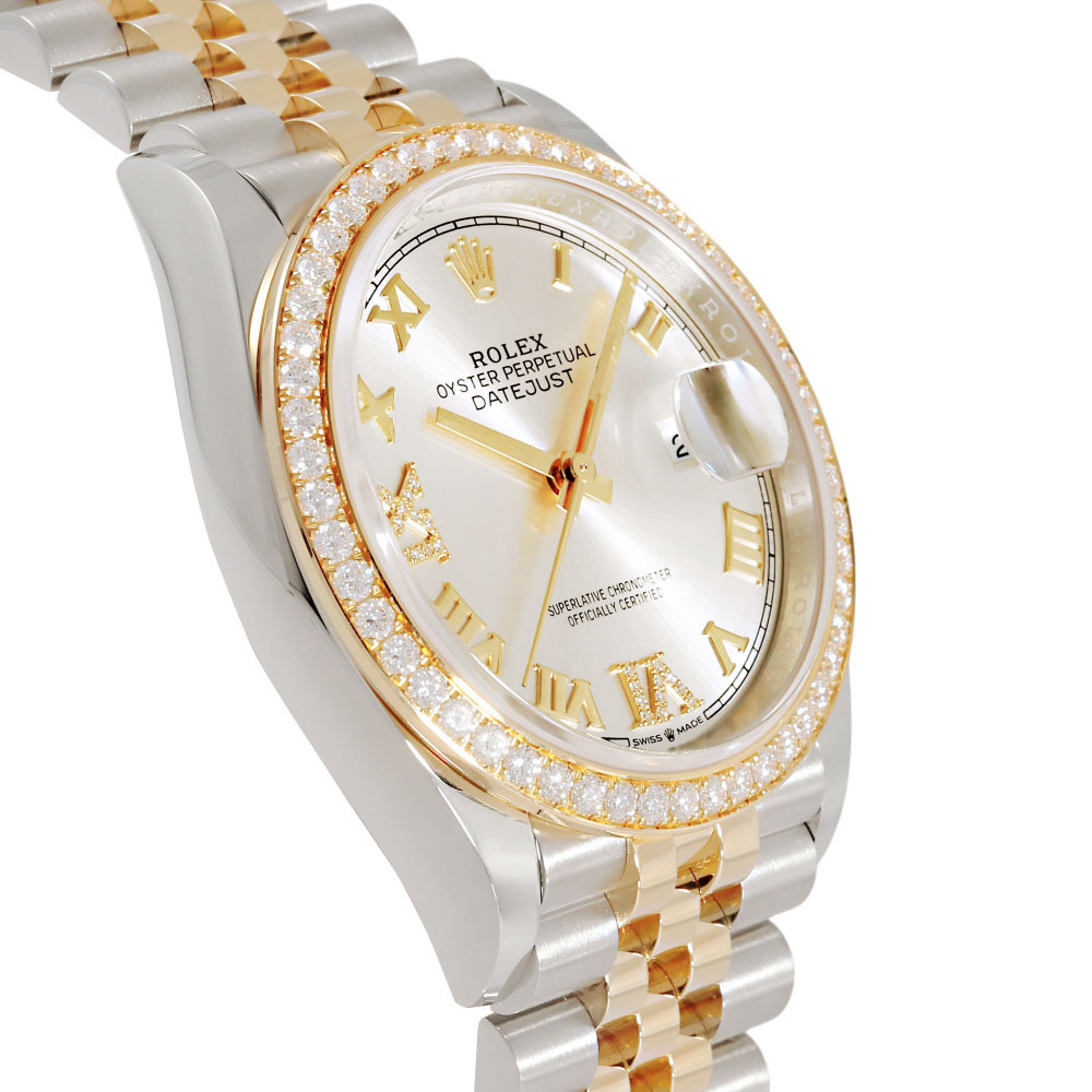 Rolex Datejust Two Tone Yellow Gold Silver Diamond Dial 36mm 2022