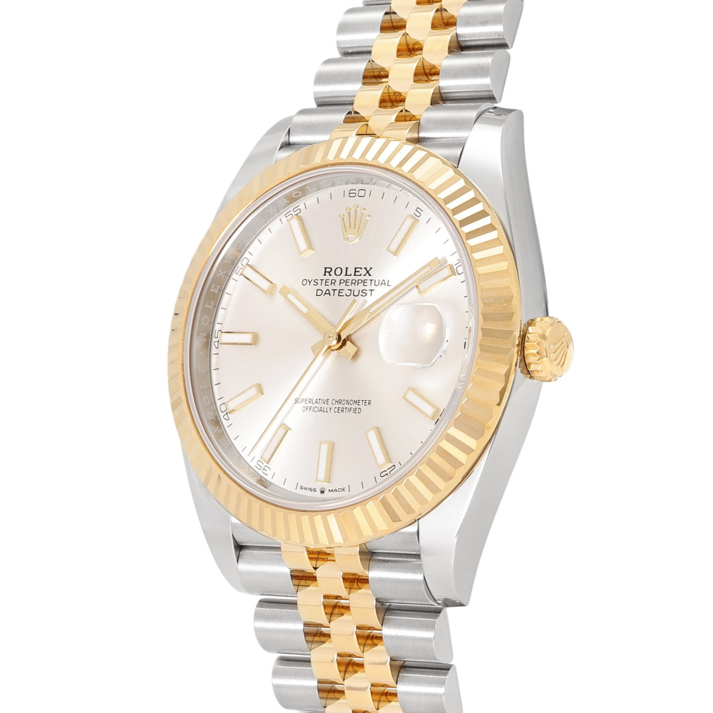 Rolex Datejust Two Tone Yellow Gold Silver Dial 41mm 2022