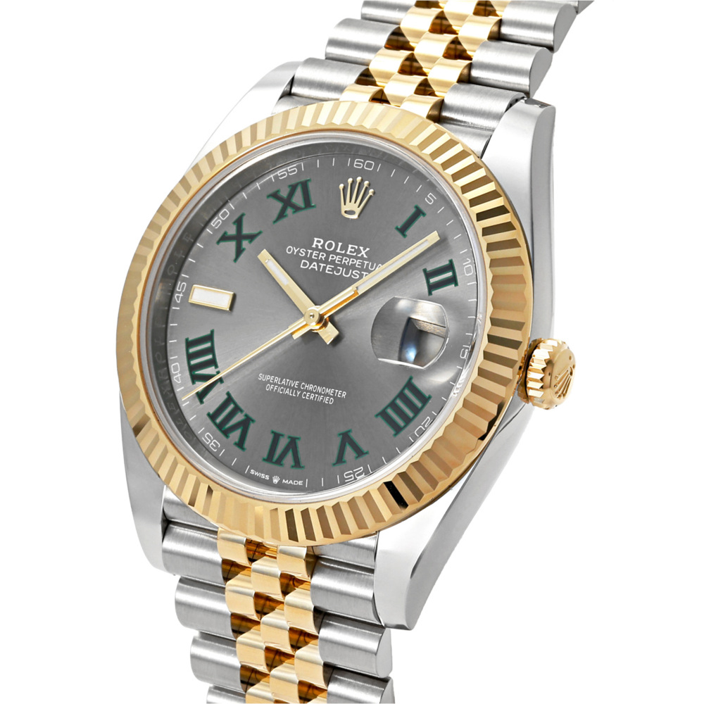 Rolex Datejust Two Tone Yellow Gold Wimbledon Dial 41mm 2022