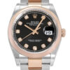 w259740-2 Rolex Datejust Two Tone Rose Gold Black Diamond Dial 36mm 2024