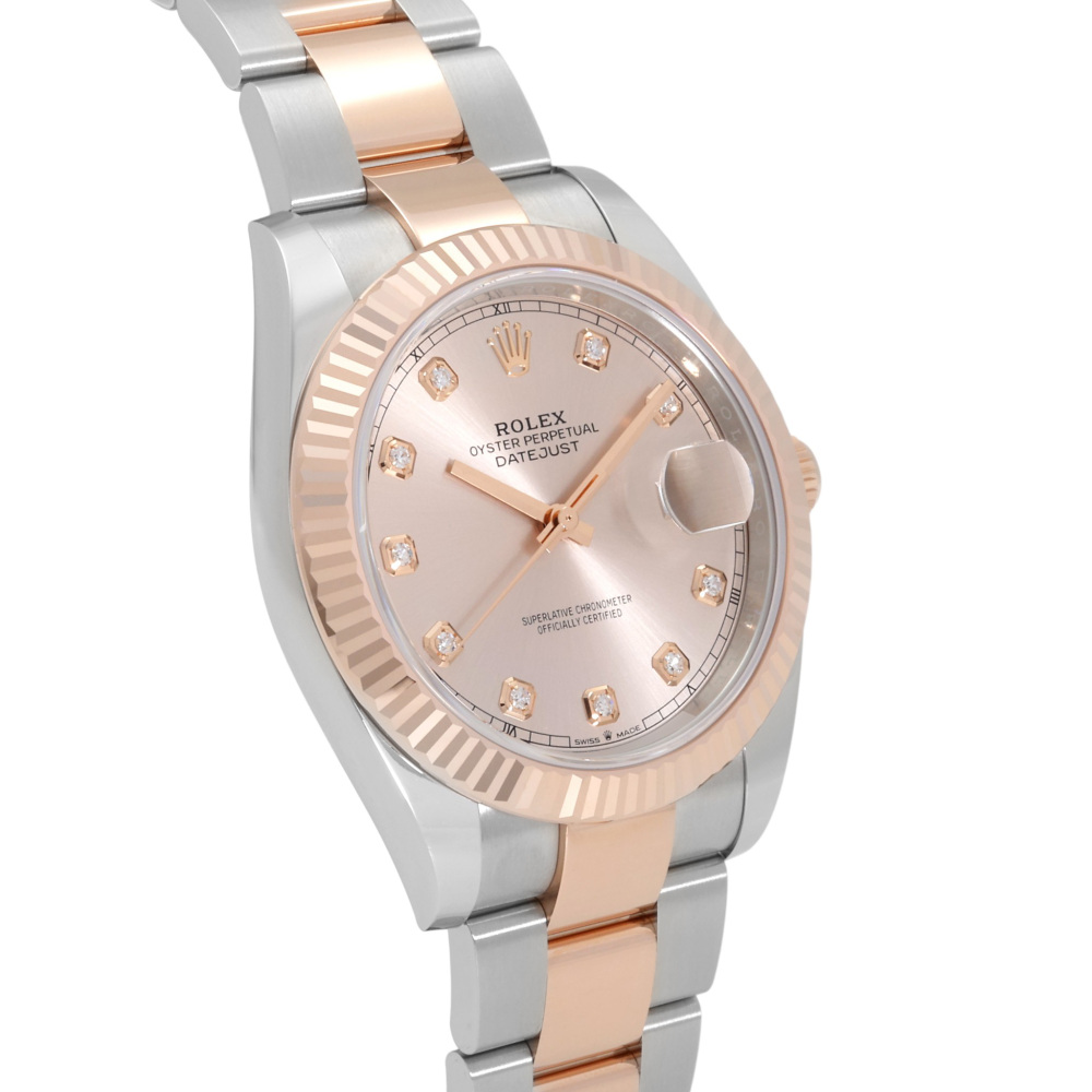Rolex Datejust Two Tone Rose Gold Sundust Diamond Dial 41mm 2022