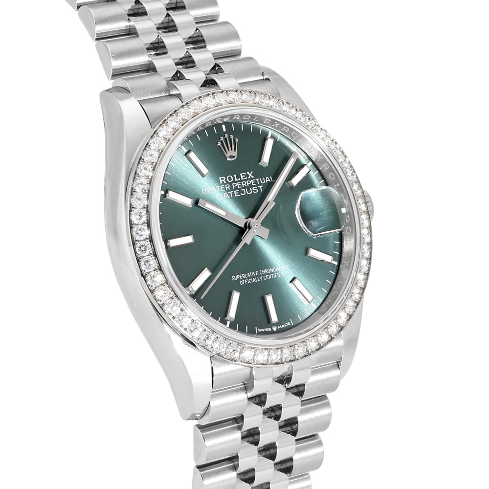 Rolex Datejust Two Tone White Gold Green Dial 36mm 2026