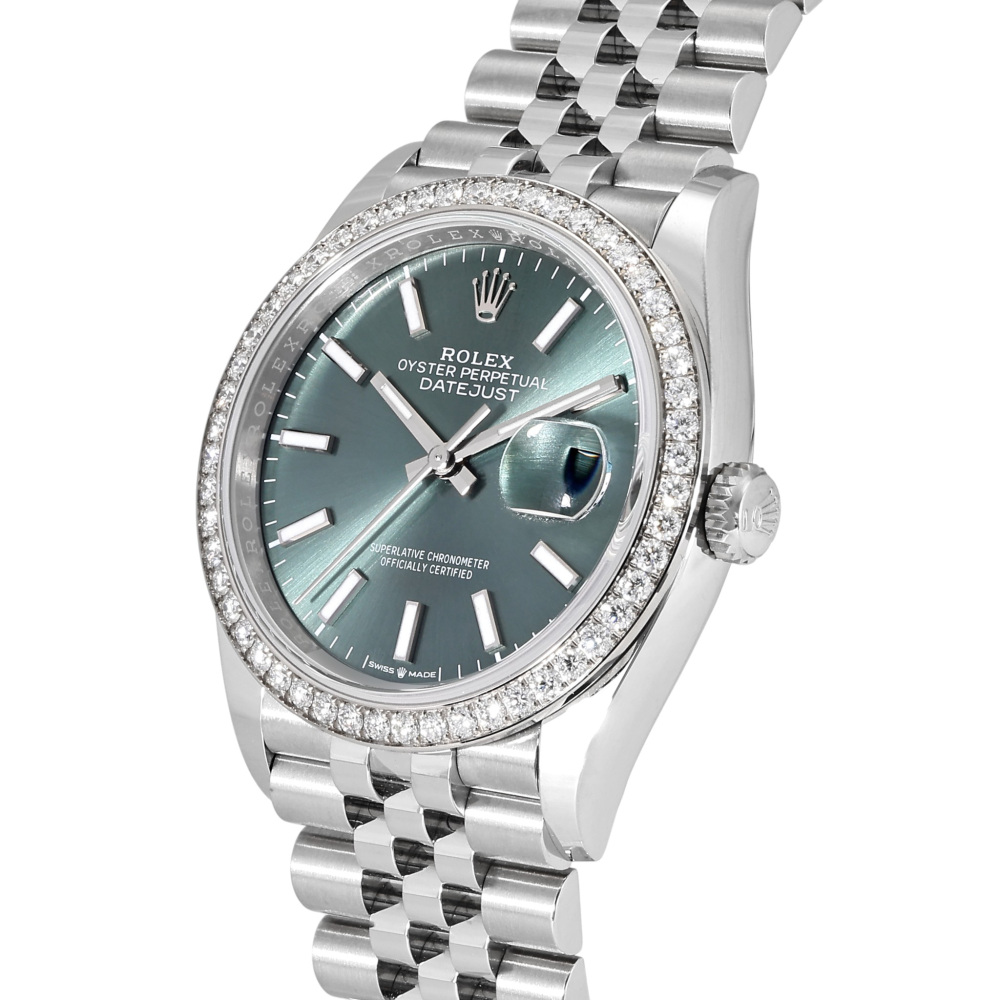 Rolex Datejust Two Tone White Gold Green Dial 36mm 2026