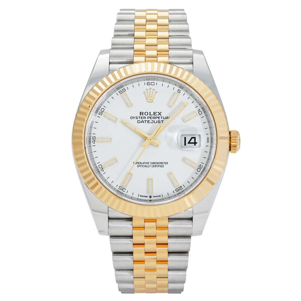 w261606-1 Rolex Datejust Two Tone Yellow Gold White Dial 41mm 2022