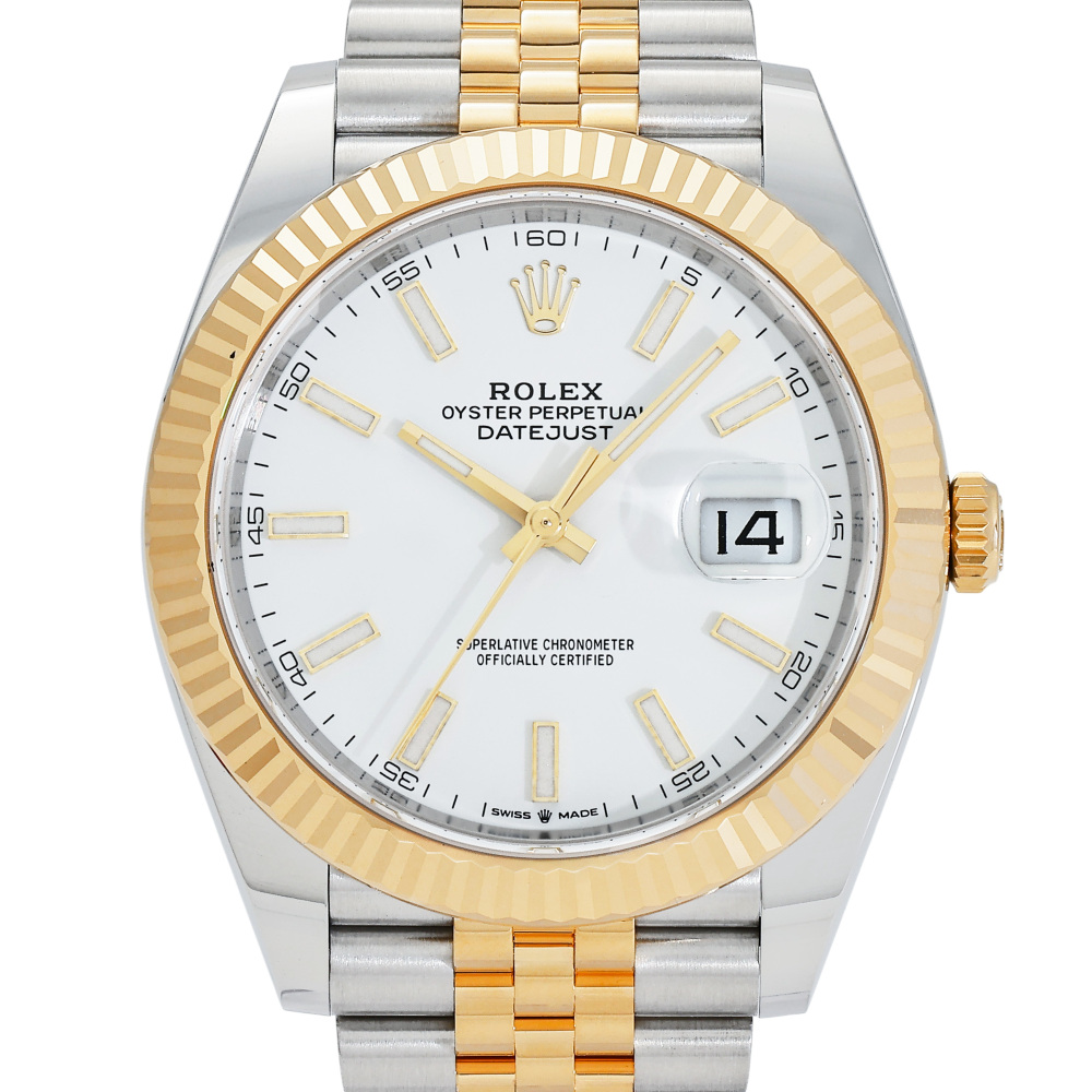 w261606-2 Rolex Datejust Two Tone Yellow Gold White Dial 41mm 2022