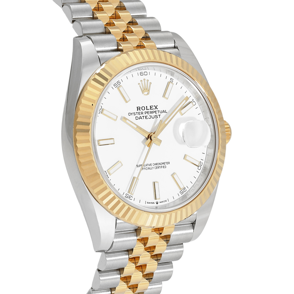 w261606-3 Rolex Datejust Two Tone Yellow Gold White Dial 41mm 2022