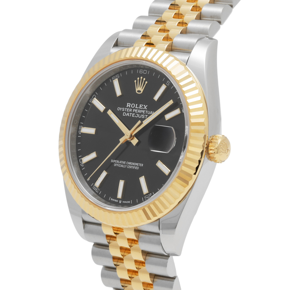 Rolex Datejust Two Tone Yellow Gold Black Dial 41mm 2022