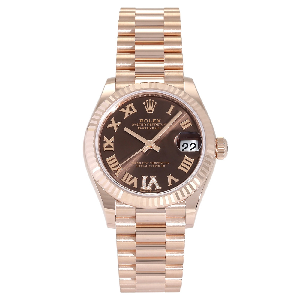 Rolex Datejust Rose Gold Chocolate Dial 31mm 2022