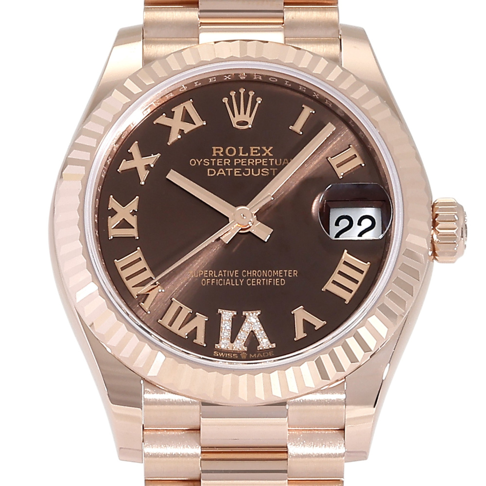 Rolex Datejust Rose Gold Chocolate Dial 31mm 2022