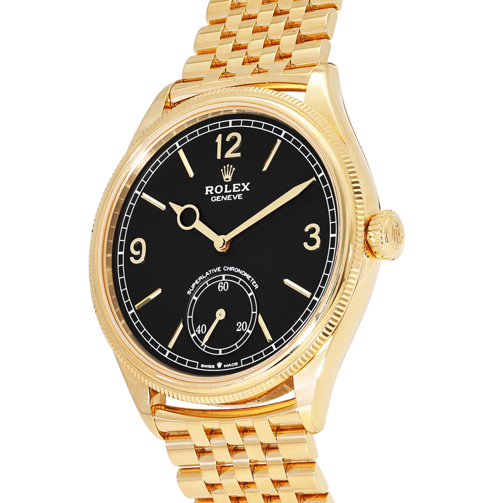 Rolex 1908 Yellow Gold Black Dial 40mm 2025