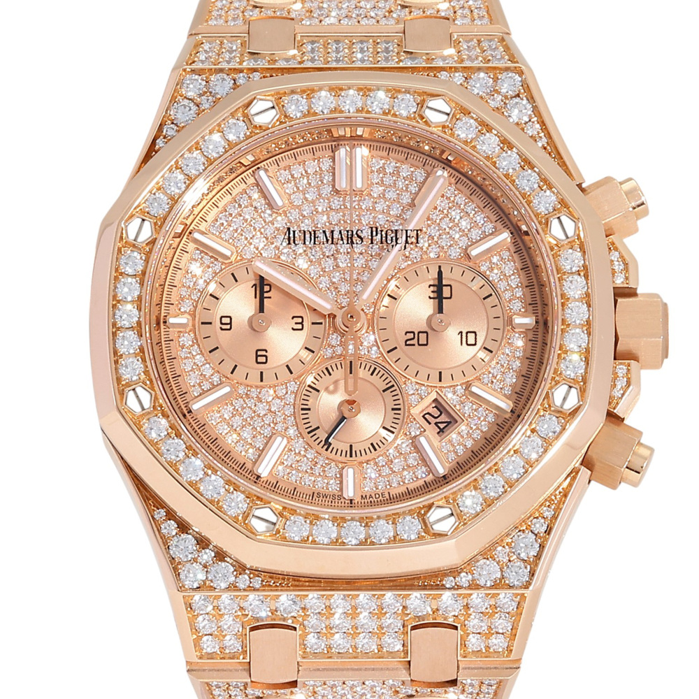 Royal Oak Chronograph Rose gold Diamond 41mm 2021