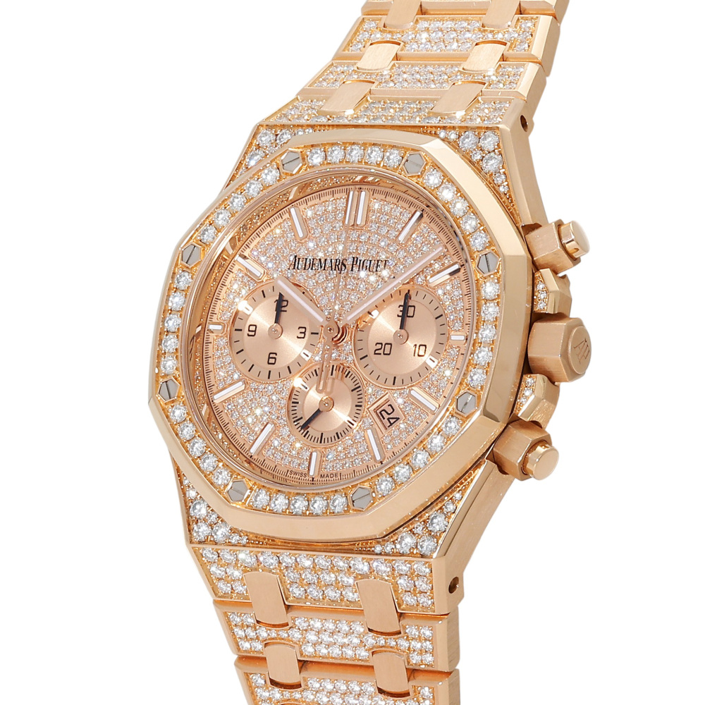 Royal Oak Chronograph Rose gold Diamond 41mm 2021