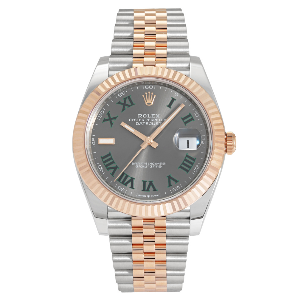 Rolex Datejust Two Tone Rose Gold Wimbledon Dial 41mm 2019