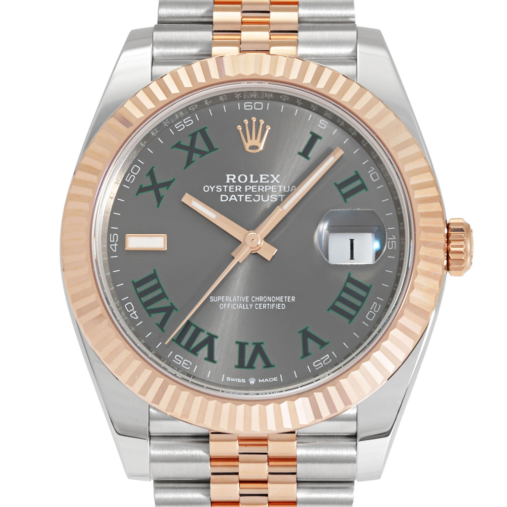 Rolex Datejust Two Tone Rose Gold Wimbledon Dial 41mm 2019
