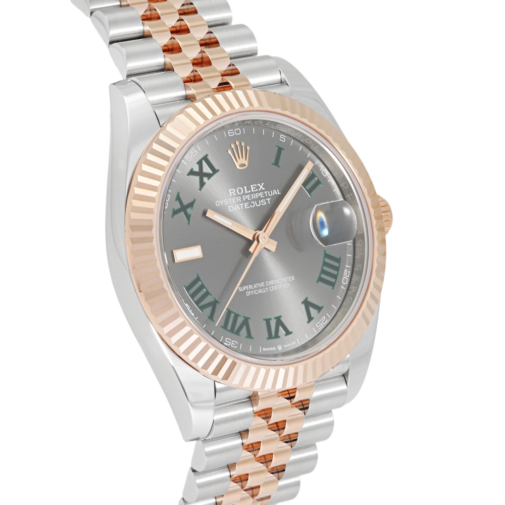 Rolex Datejust Two Tone Rose Gold Wimbledon Dial 41mm 2019
