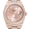 Rolex Day-Date Rose Gold Rose Dial Diamond Bracelet 36mm 2019
