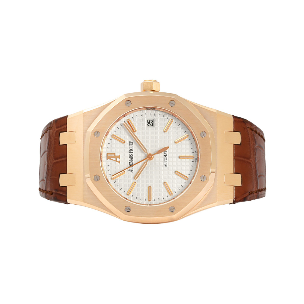 Royal Oak Automatic 39mm Rose gold Crocodile skin 2010