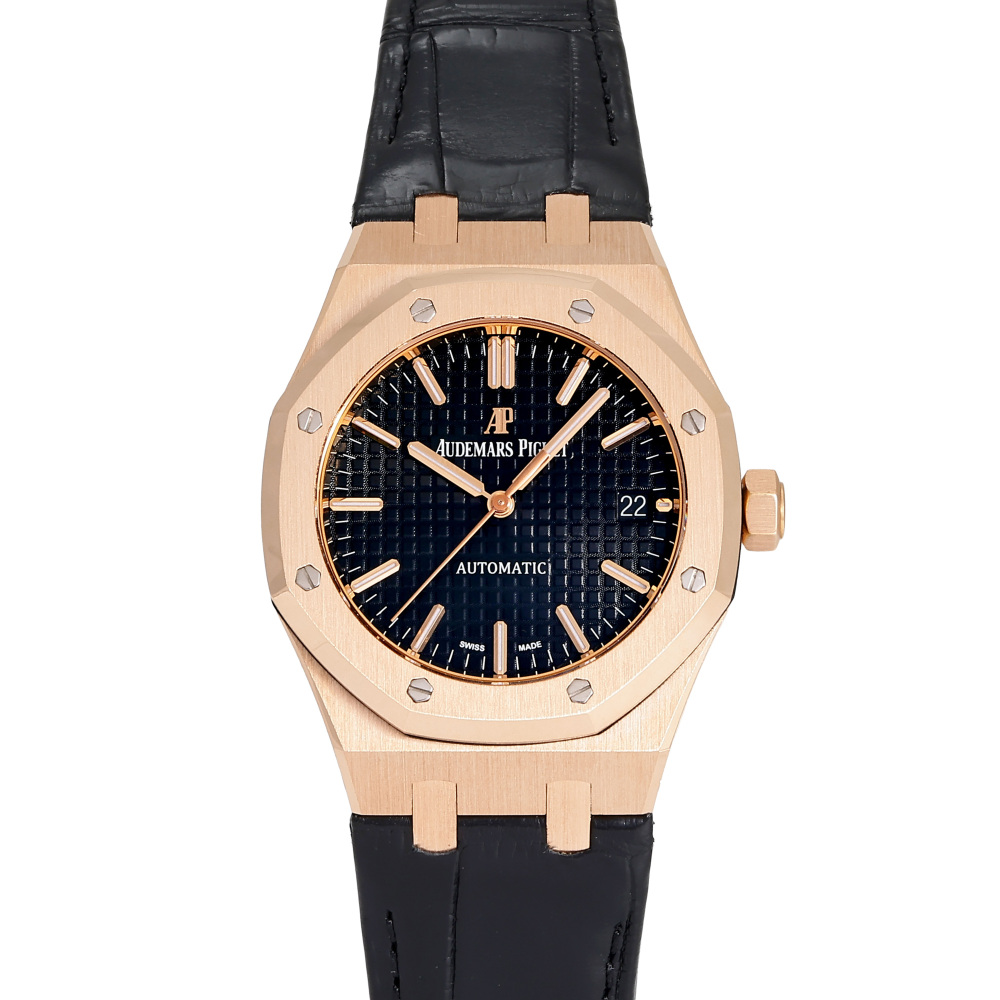 w263292-1 Royal Oak Rose gold Leather 37mm