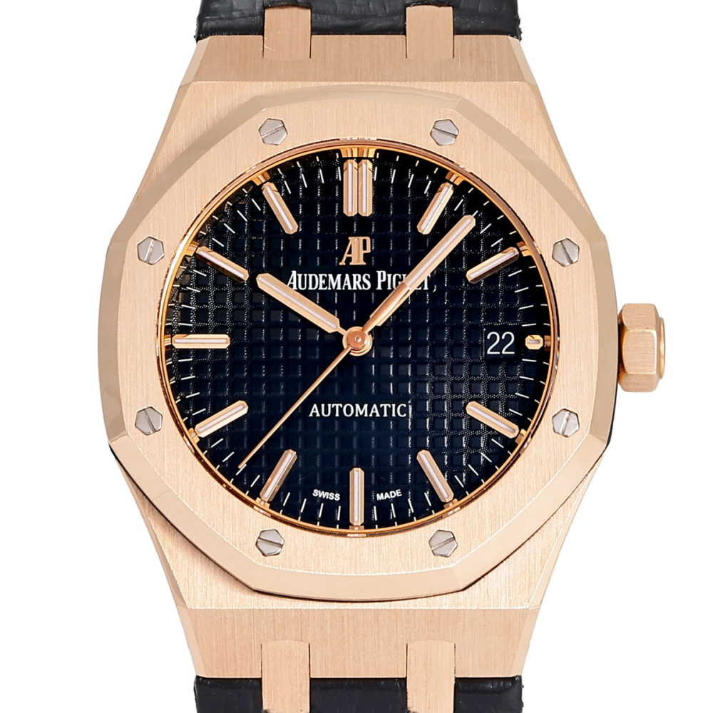 w263292-2 Royal Oak Rose gold Leather 37mm