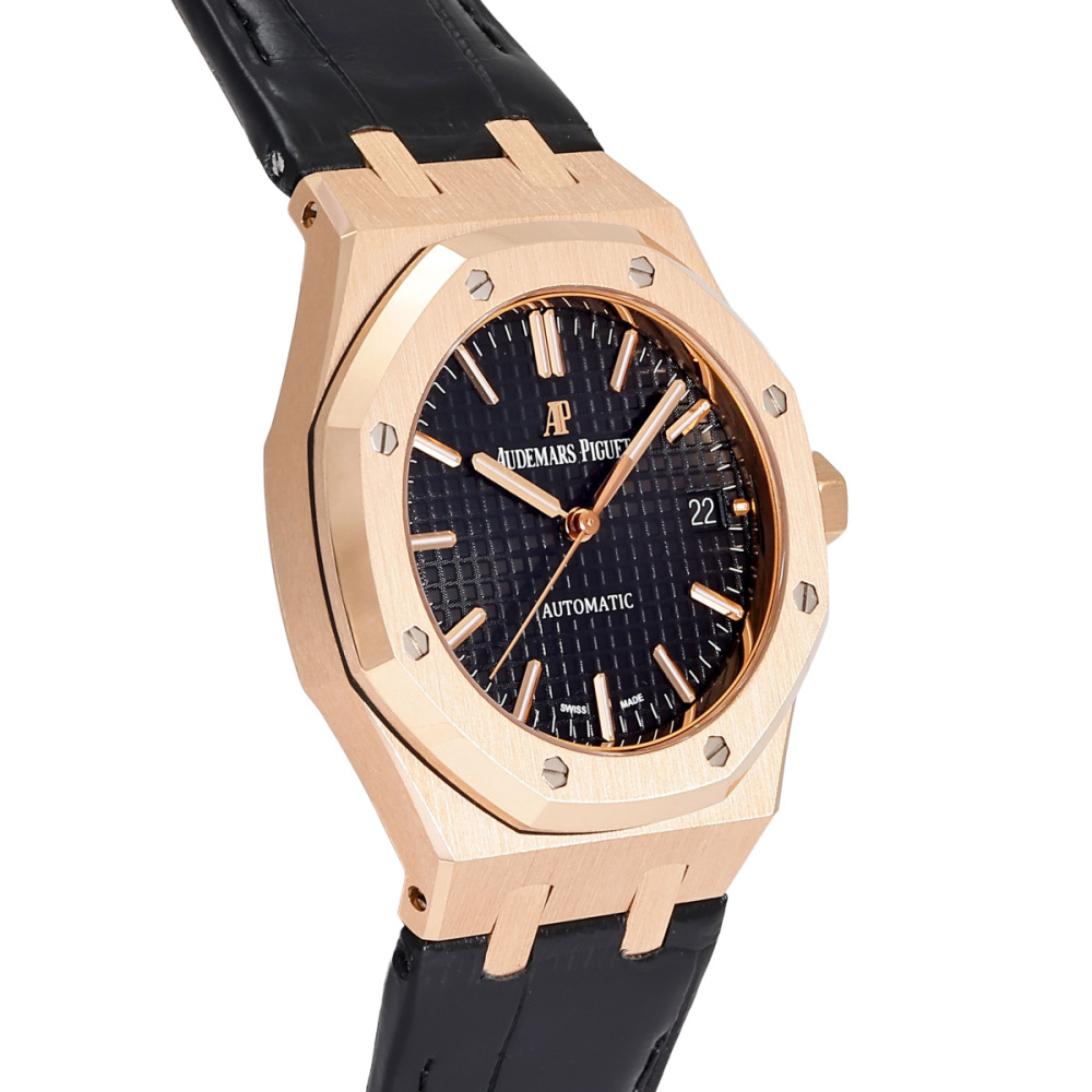 w263292-3 Royal Oak Rose gold Leather 37mm