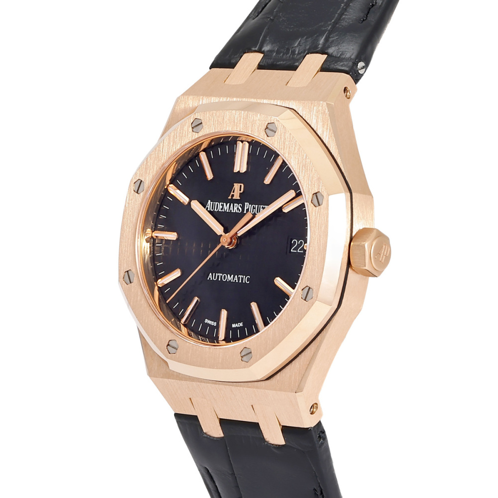 w263292-4 Royal Oak Rose gold Leather 37mm
