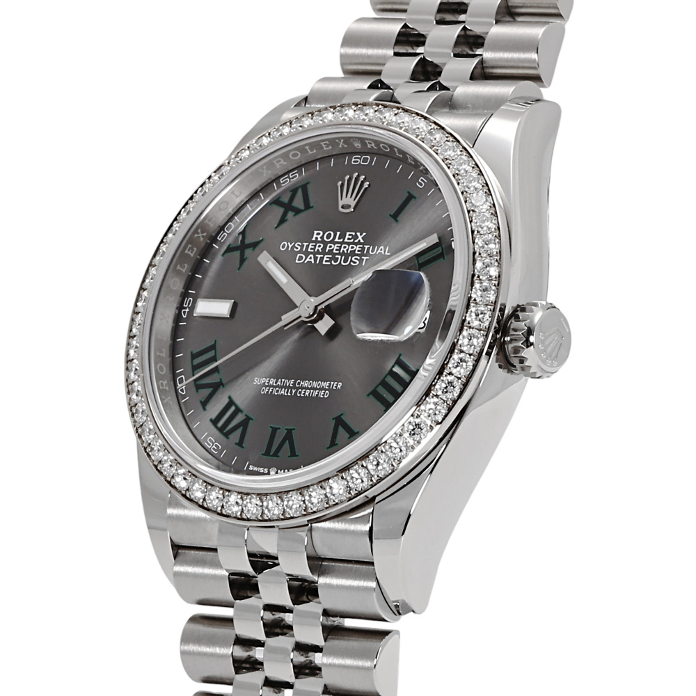 Rolex Datejust Two Tone White Gold Wimbledon Dial 36mm 2024