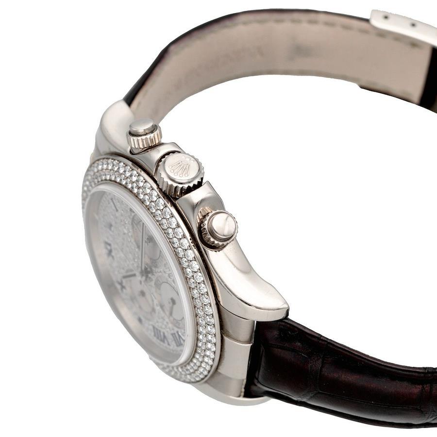Daytona White Gold Pave Dial Diamond Bezel 40mm 2006