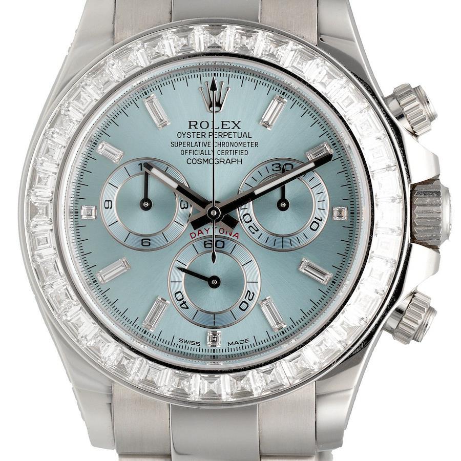 Daytona Platinum Ice Blue Dial Diamond Bezel 40mm 2018