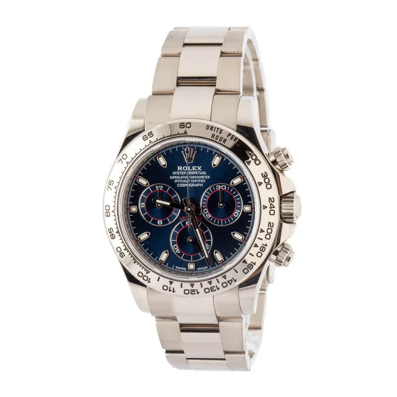 Used-Rolex-Daytona-116509-Tachymeter-SKU185258 Daytona White Gold Blue Dial 40mm 2022