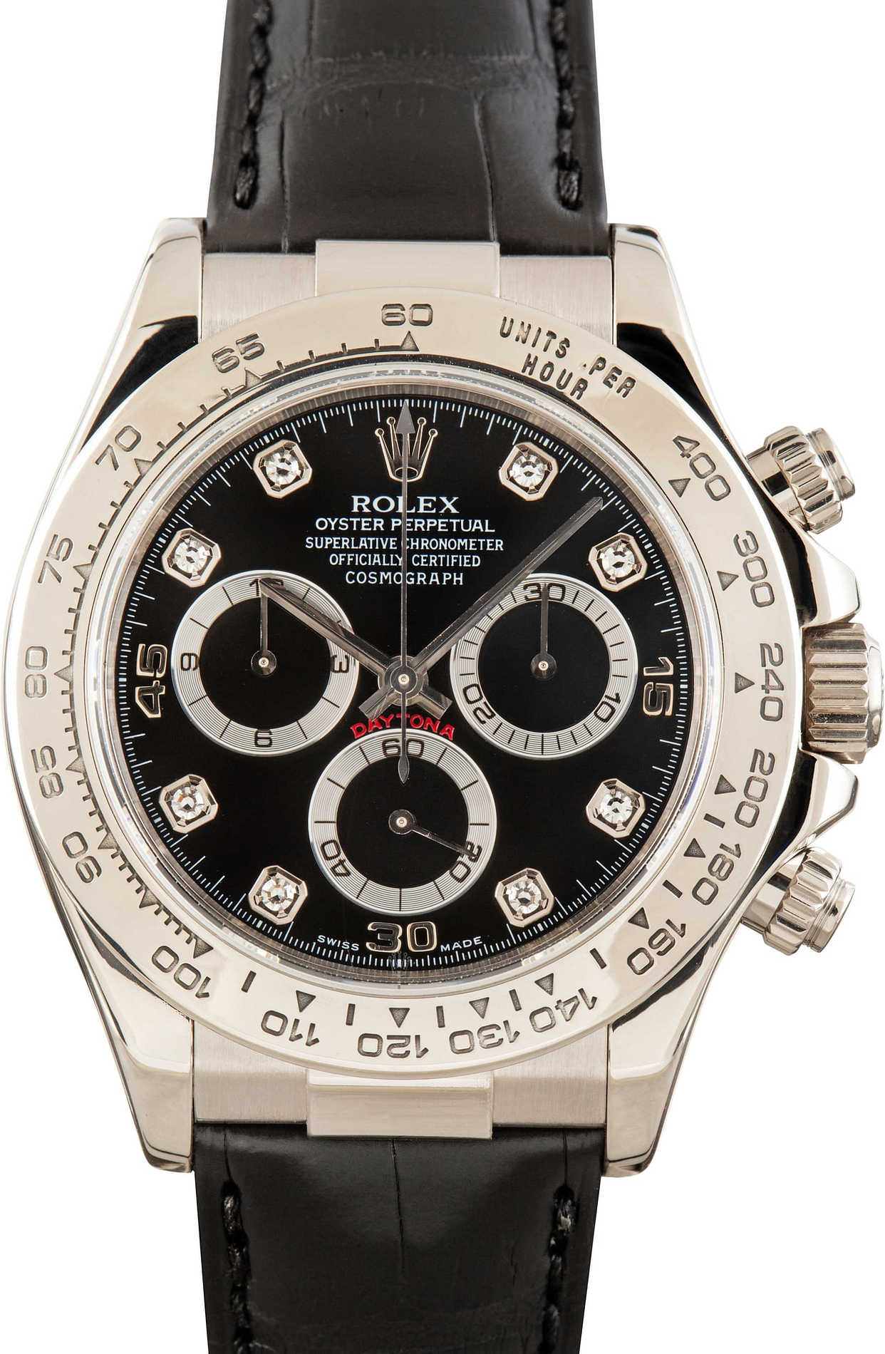 Daytona White Gold Black Diamond Dial 40mm 2000