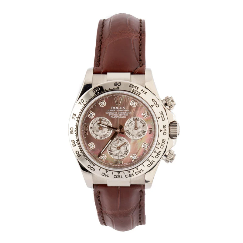 Used-Rolex-Daytona-116519-Tachymeter-Bezel-SKU182057.jpg Daytona White Gold Mother of Pearl Dial 40mm 2014