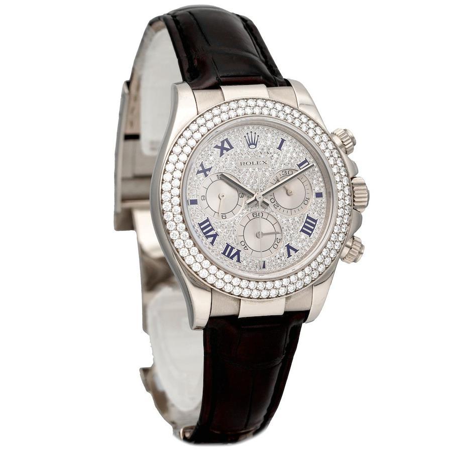 Daytona White Gold Pave Dial Diamond Bezel 40mm 2006