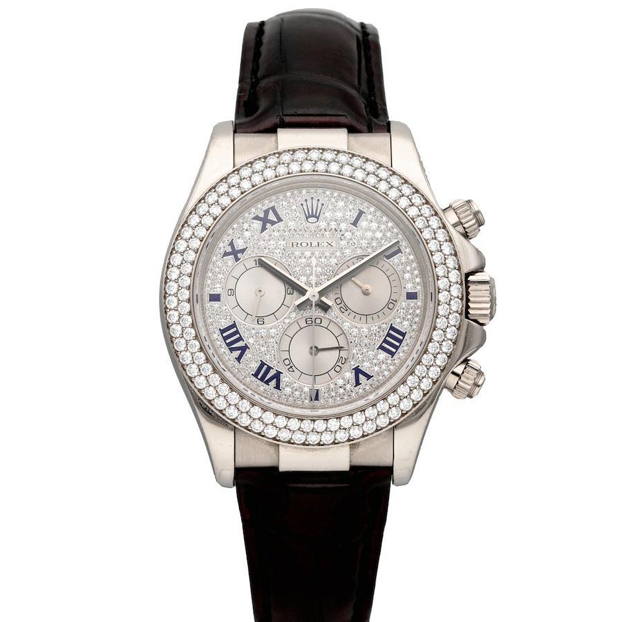 Daytona White Gold Pave Dial Diamond Bezel 40mm 2006