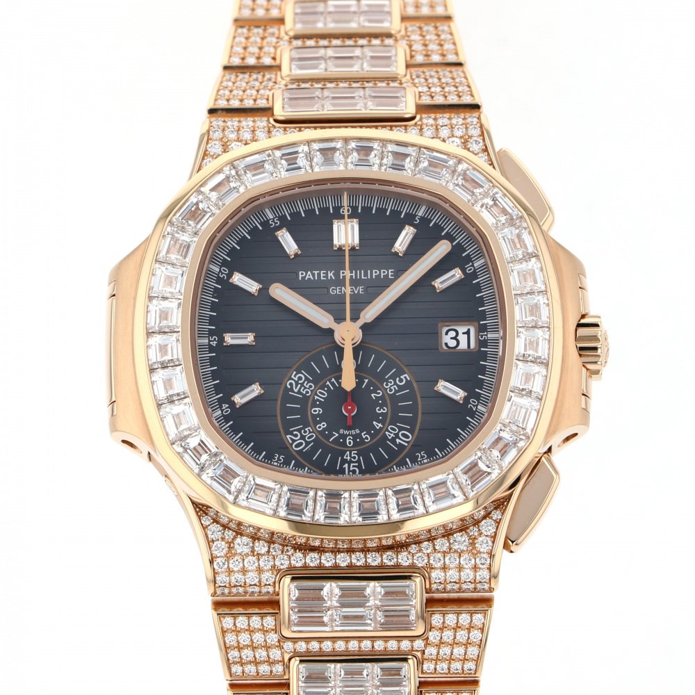 Nautilus Chronograph 5980/1400R-012 Rose Gold Diamond 40.5mm 2020