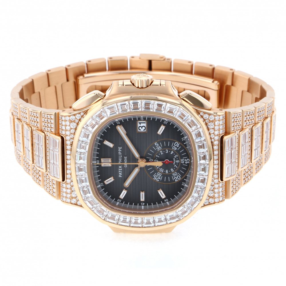 Nautilus Chronograph 5980/1400R-012 Rose Gold Diamond 40.5mm 2020