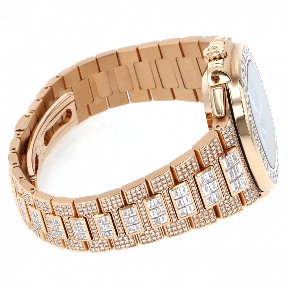 Nautilus Chronograph 5980/1400R-012 Rose Gold Diamond 40.5mm 2020