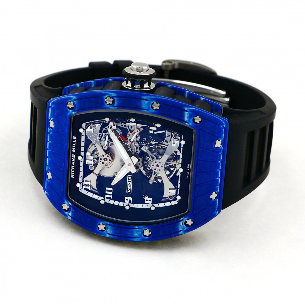RM14 Carbon Skeletonized Dial Tourbillion Japan Blue 50mm