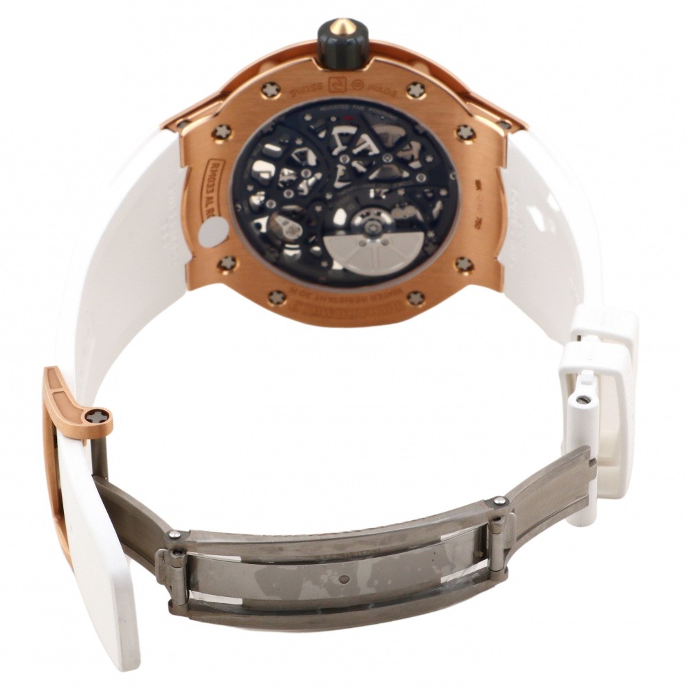 RM33 Rose Gold Skeletonized Dial 45.7mm