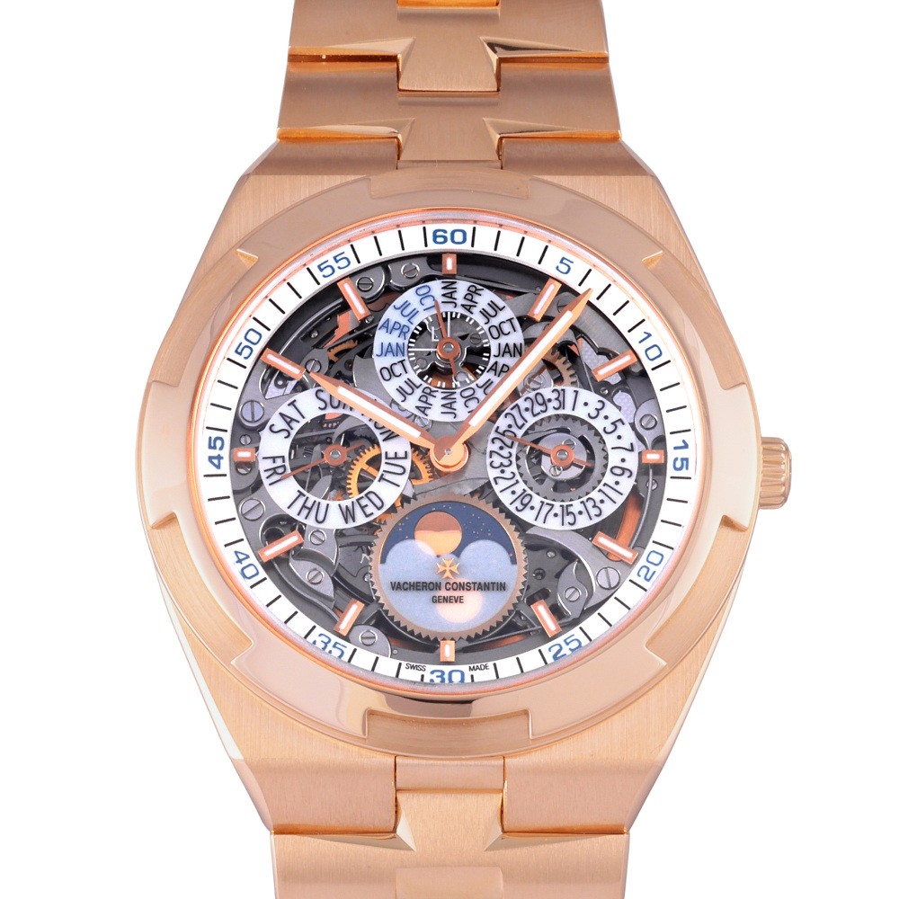 Overseas Extra Flat Perpetual Calendar Rose Gold Skeletonized Dial 41.5mm 2022