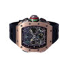 RM65-01 Rose Gold Skeletonized Dial Automatic Split Second Chronograph 47mm