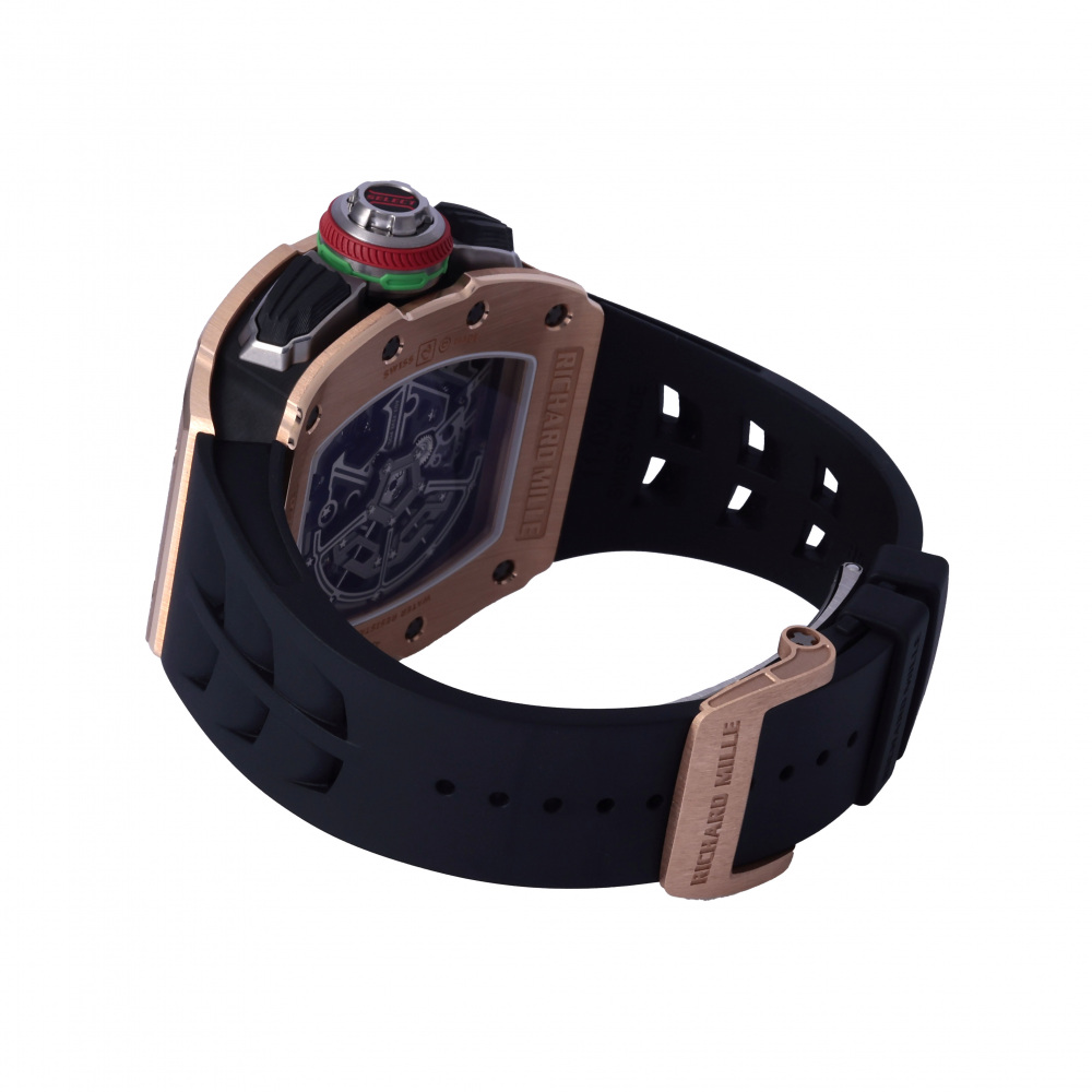 RM65-01 Rose Gold Skeletonized Dial Automatic Split Second Chronograph 47mm